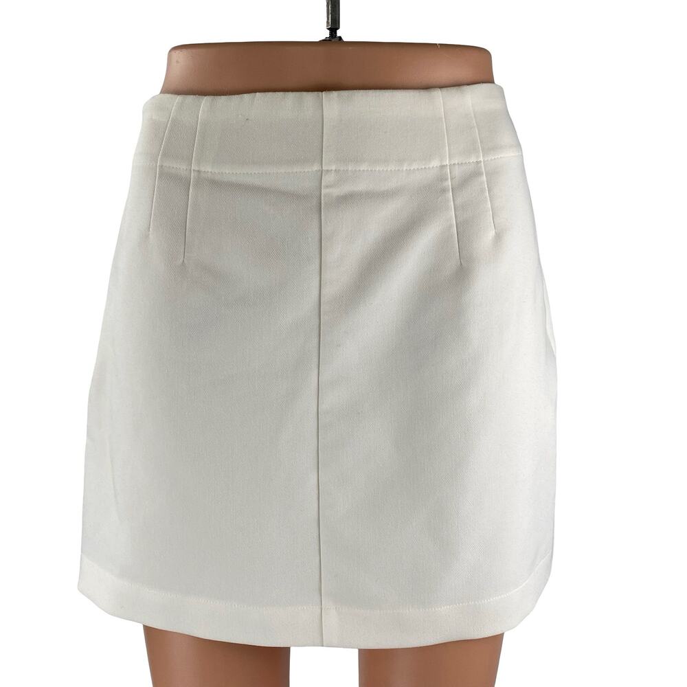 Abercrombie & Fitch Women's White Pull On High Waist A Line Mini Skirt Size S